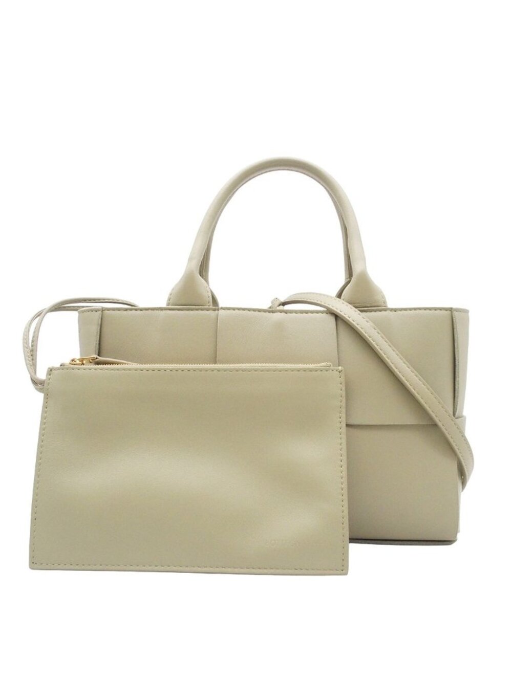 Bottega Veneta Mini Arco Tote 2-Way Shoulder Bag Green Leather
